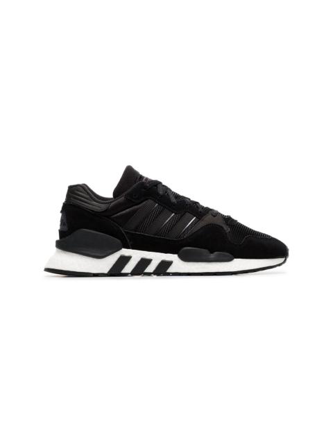 adidas black ZX930 suede sneakers