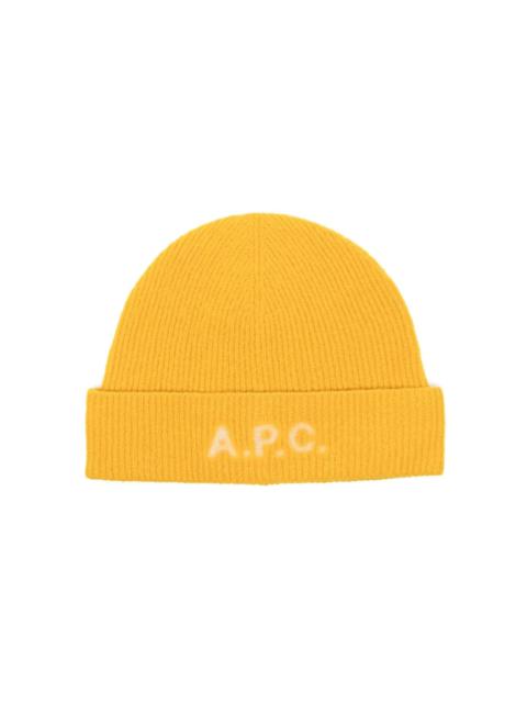 logo-print beanie