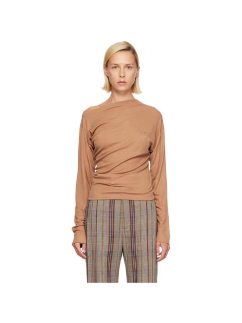 Vivienne Westwood Beige Long Sleeve Hebo T-shirt