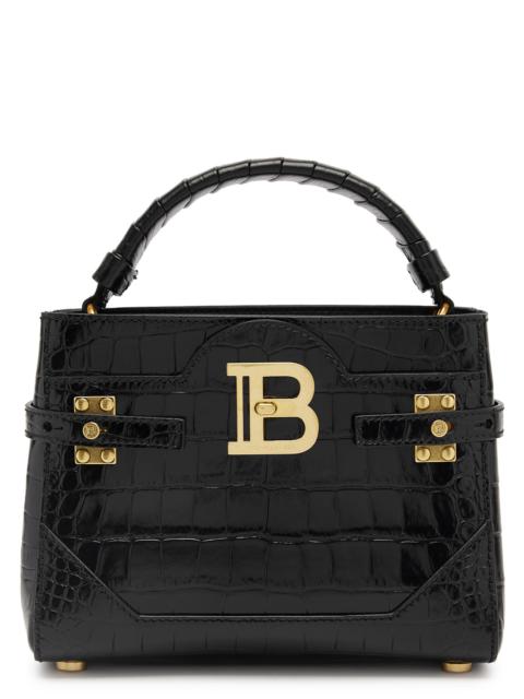 B-Buzz crocodile-effect leather top handle bag