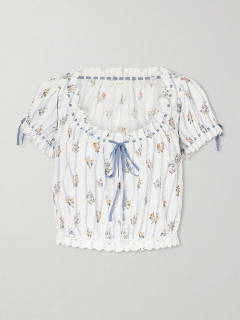 DÔEN Nera Broderie Anglaise Organic Cotton Blouse