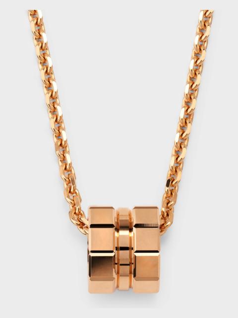 Ice Cube 18K Rose Gold Large Pendant Necklace