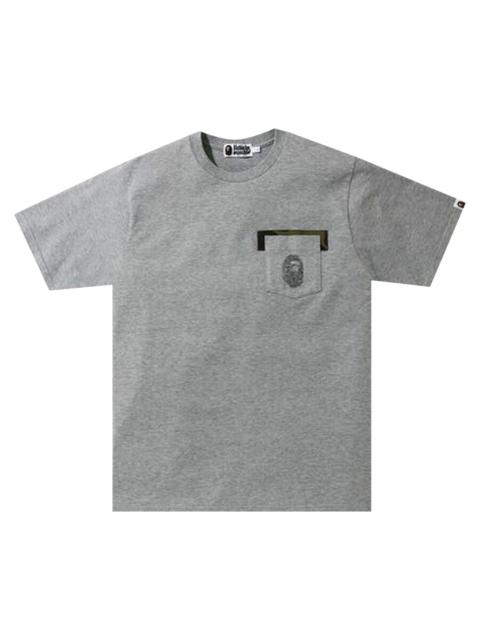 A BATHING APE® BAPE Reverse Ape Head Pocket Tee 'Grey'