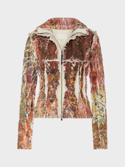 Maison Margiela Fragmented Floral Zip-Up Jacket