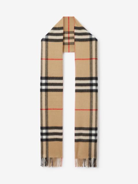 Exaggerated Check Cashmere Scarf