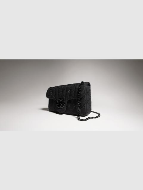 GUCCI Jetset GG Marmont crystal small shoulder bag