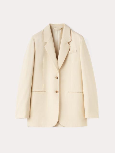 Tailored herringbone suit jacket bleached sand