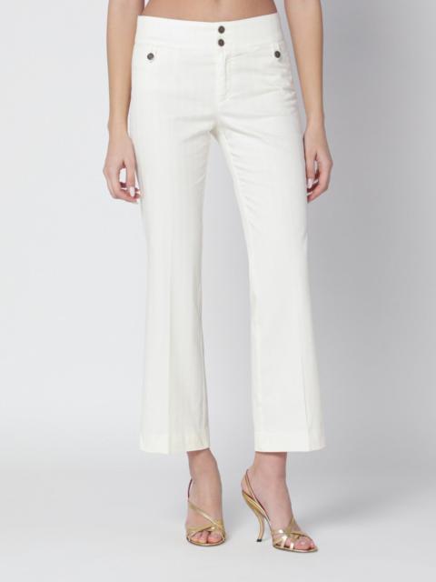 Etro White cotton trousers