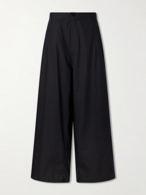 JAMIE HALLER The Lotus Cotton-poplin Wide-leg Pants