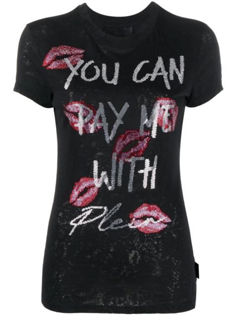 PHILIPP PLEIN rhinestone-design cotton T-shirt