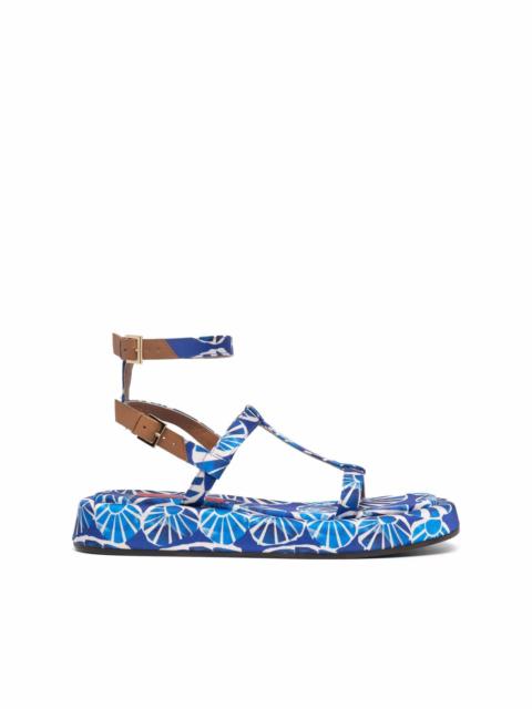 La DoubleJ Jazzy seashell-print sandals