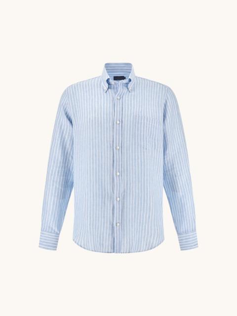 Paul & Shark SOFFIO LINEN SHIRT WITH STRIPED PATTERN
