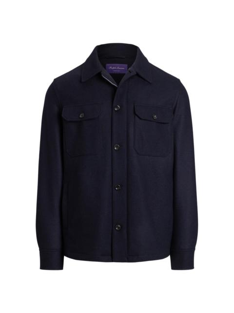Ralph Lauren Men's Felton Cashmere-Blend Shirt Jacket - Classic Chairman Navy