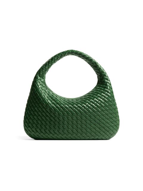 Bottega Veneta Veneta Intrecciato Leather Shoulder Bag green