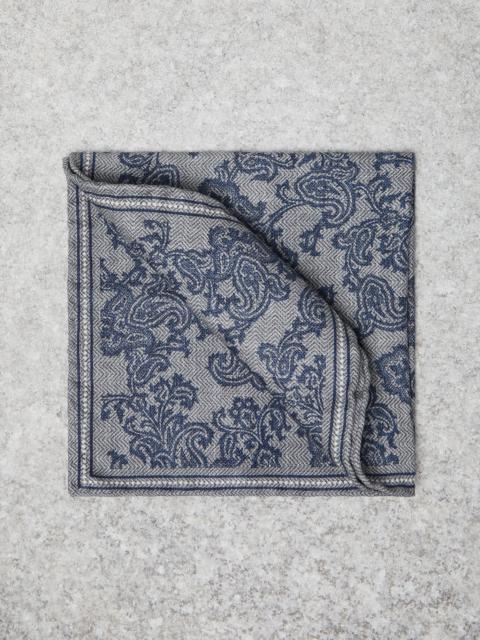 Brunello Cucinelli Silk pocket square with paisley design