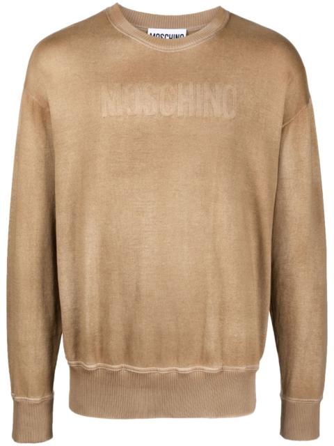 Moschino logo-intarsia knitted sweater