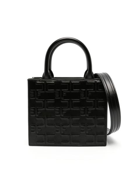 ELISABETTA FRANCHI logo-embossed faux-leather tote bag