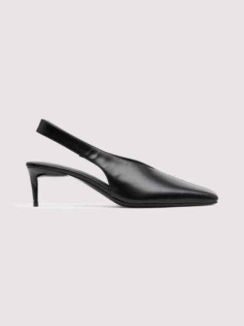 ST. AGNI Square Toe Sling Back Heel - Black