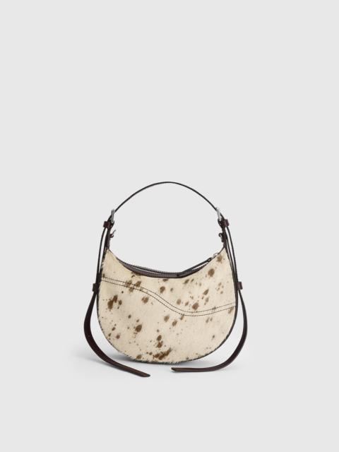 ATP ATELIER Silea Mandorla/Walnut Printed Mini Cow/Leather Mini hobo bag