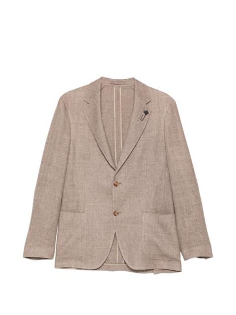 LARDINI notched-lapel flap-pocket blazer