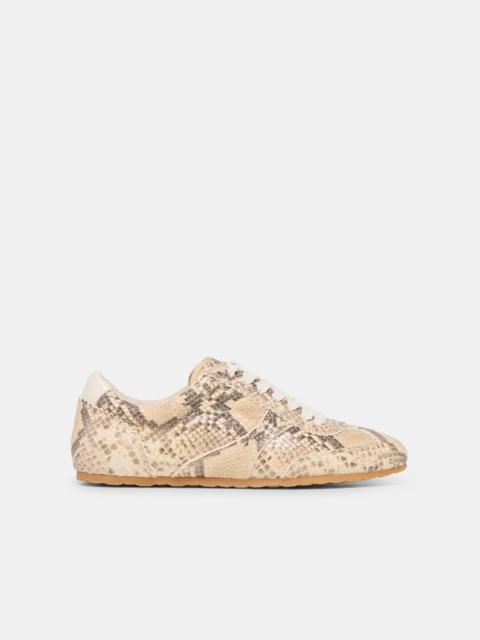 dolce vita DORIE SNEAKERS NATURAL SNAKE EMBOSSED LEATHER