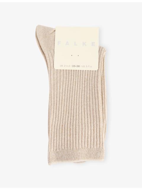 FALKE Shiny Ribbed Knit Socks