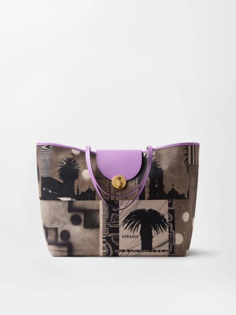 VERSACE Vivian Printed Large Canvas Tote
