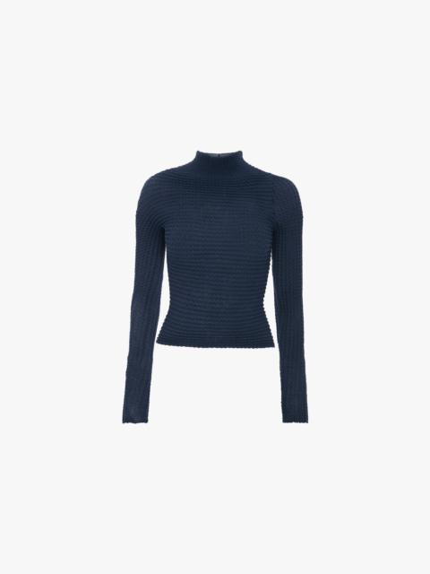 Victoria Beckham Cropped Knit Top In Eclipse