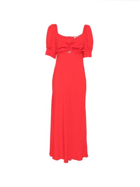 VIVETTA gathered puff-sleeve midi dress