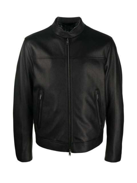 Brioni ZIP-FRONT LEATHER JACKET