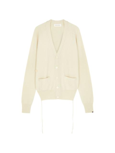 extreme cashmere front-pocket cardigan