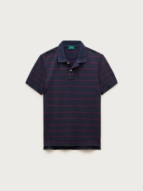 J.CREW Washed piqué polo shirt in stripe