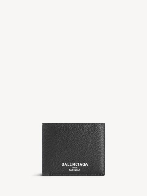 BALENCIAGA Men's Credit Square Folded Wallet in Black