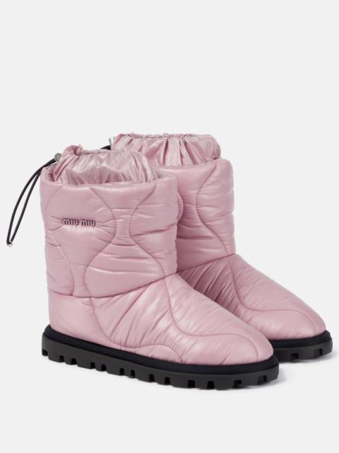 Miu Miu Logo snow boots