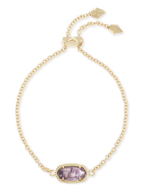 KENDRA SCOTT Elaina Gold Adjustable Chain Bracelet in Amethyst
