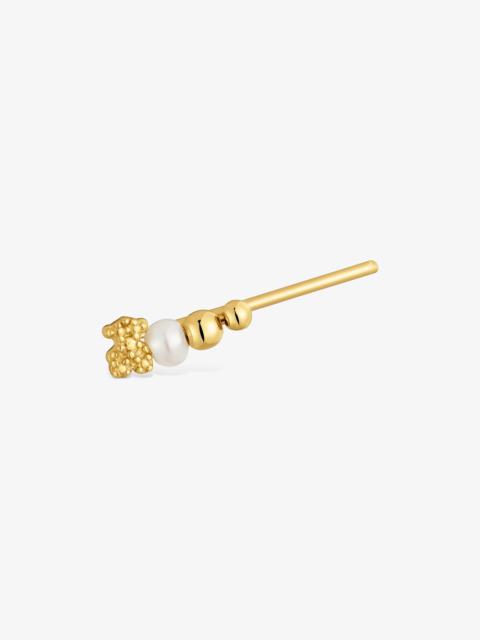 TOUS Climber Earring with 18K gold vermeil and cultured pearl TOUS Grain