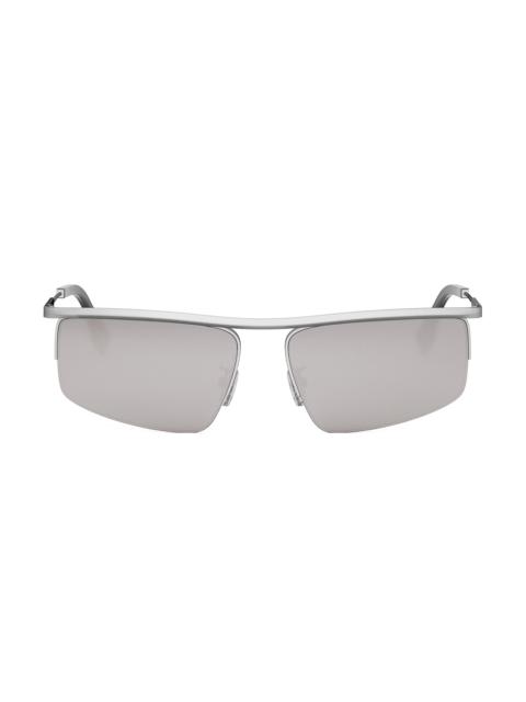 FENDI Men's Fendi Travel 60MM Geometric Sunglasses - Silver Palladium