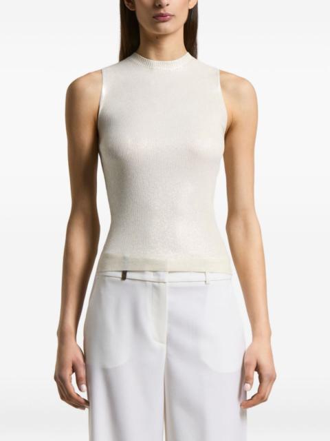 PESERICO metallic ribbed top