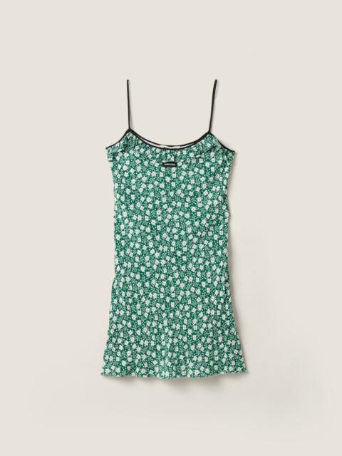Miu Miu Crepe de chine mini-dress