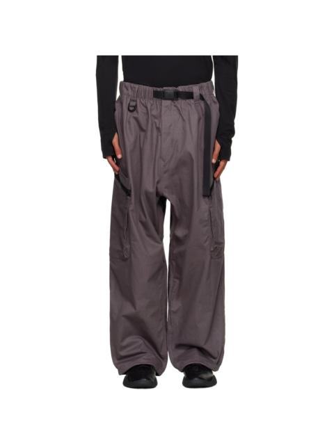 Y-3 Gray Twill Cargo Pants