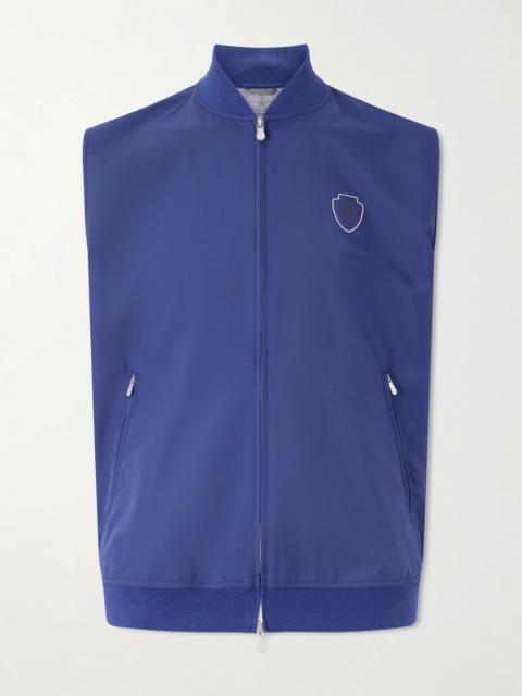 Brunello Cucinelli Logo-Appliquéd Tech-Shell Gilet