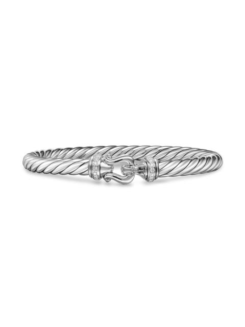 DAVID YURMAN Women's Cable Flex Buckle Bracelet in Sterling Silver - Diamond