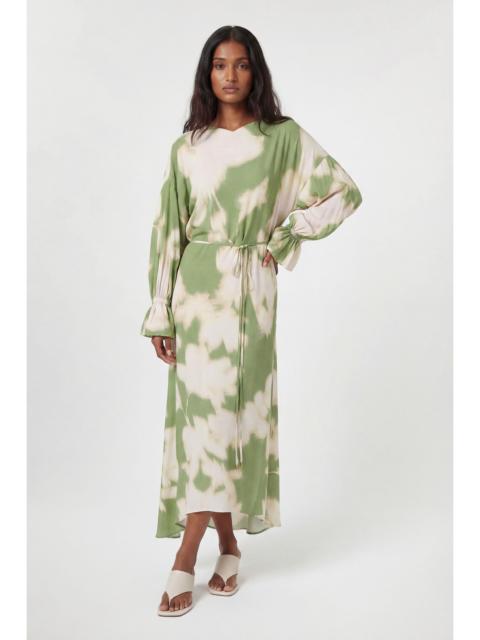 KAREN MILLEN Viscose Woven Printed Cowl Neck Midi Dress