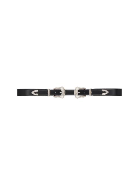TOGA PULLA Black Double Buckle Belt