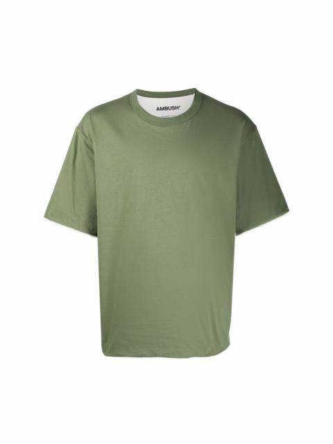 reversible crew-neck short-sleeve T-shirt