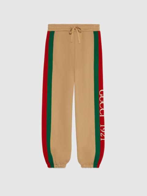 Cotton jersey sweatpants with Web