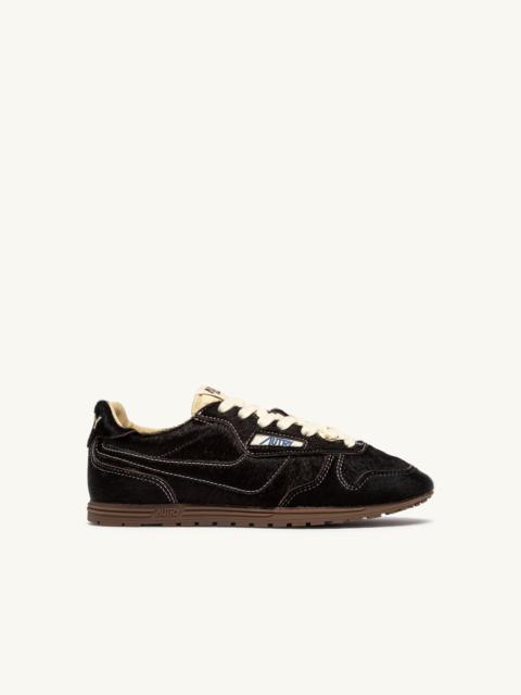 AUTRY WINDSPIN SNEAKERS IN BROWN PONY SKIN EFFECT MATERIAL