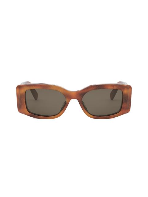 CELINE Women's Maxi Triomphe 53MM Rectangular Sunglasses - Blonde Havana Brown