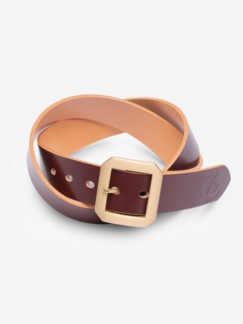 Iron Heart OGL-BELT-SPGAR-BRN OGL Single Prong Garrison Buckle Leather Belt  - Hand-Dyed Brown