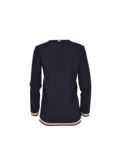 Thom Browne Cotton Cardigan Blue